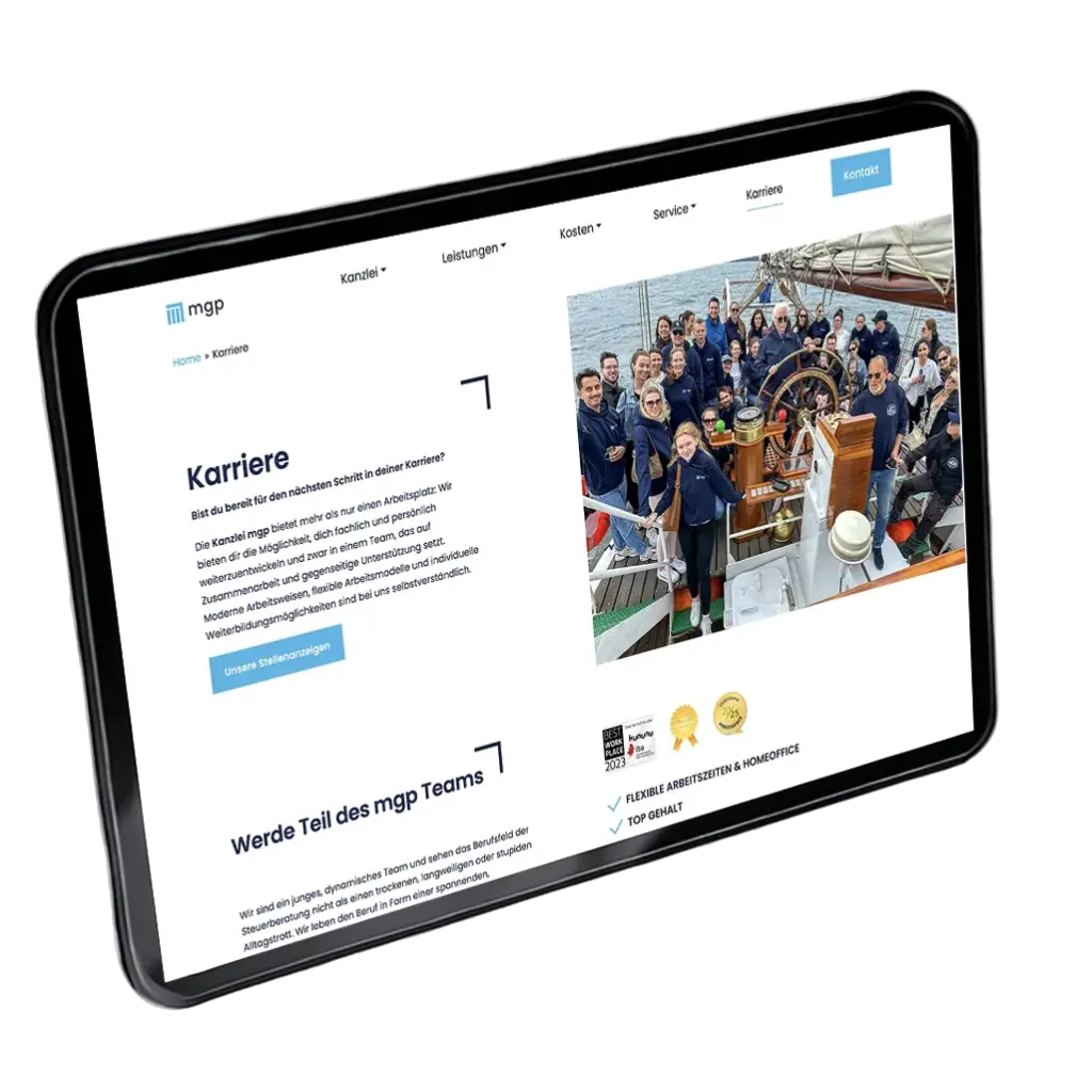 Karrierewebsite von mgp